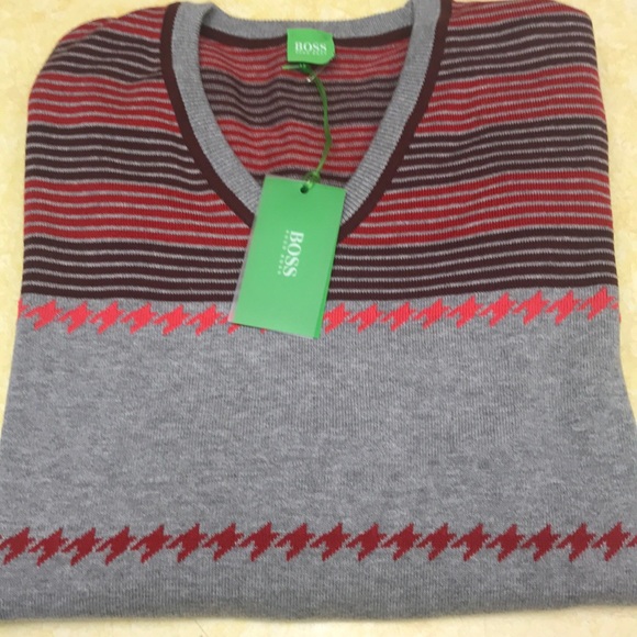 Hugo Boss Other - Hugo Boss Cotton Knitt V Neck Sweater